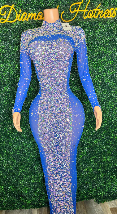 Blue diamond dress
